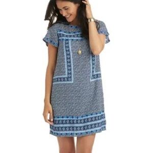Vineyard Vines Shift Dress - Blue Linen Size 0